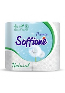 Трехслойная туалетная бумага Soffione Natural, 4 рулона
